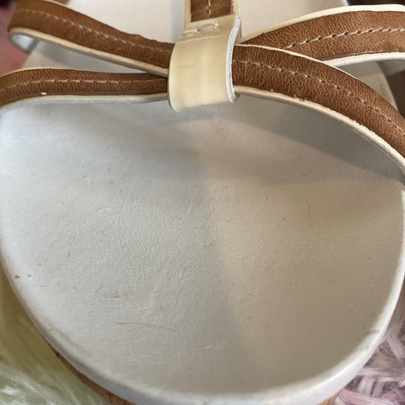 White Prada Sport Wedges with Cork Heel - Picture 7 of 15